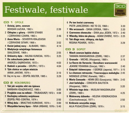 Festiwale, festiwale - Opole, Kołobrzeg, Sopot [3CD]