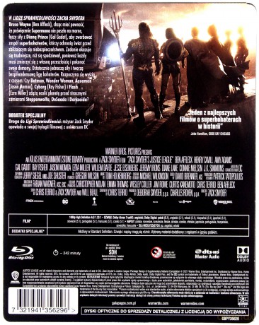 Liga Sprawiedliwości Zacka Snydera (steelbook) [2xBlu-Ray]