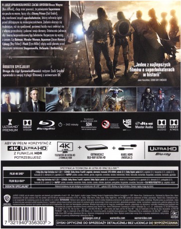 Liga Sprawiedliwości Zacka Snydera [Blu-Ray 4K]+[Blu+Ray]