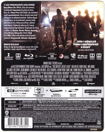 Liga Sprawiedliwości Zacka Snydera (steelbook) [Blu-Ray 4K]+[Blu-Ray]