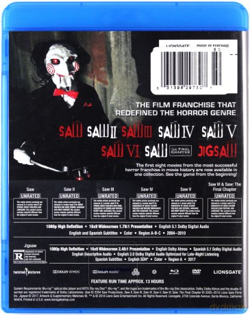 Saw 8-Film Collection (Piła) [8xBlu-Ray]