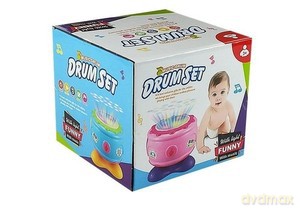 Bębenek muzyczny dla dzieci różowy