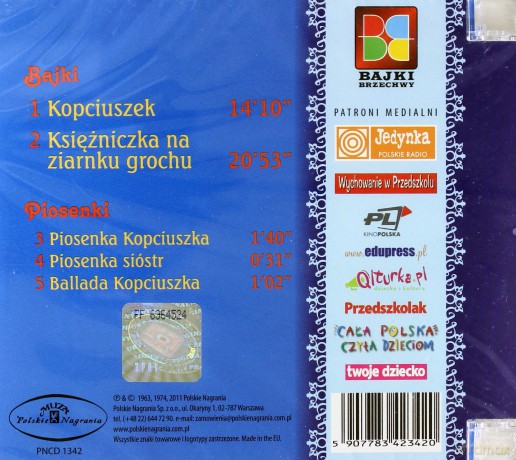 Bajki Brzechwy: Kopciuszek/Księżniczka na ziarnku grochu [CD]
