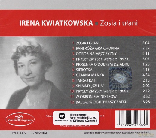 Irena Kwiatkowska: Zosia i ułani [CD]