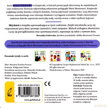 Montessori. Mój dzień - Marzena Kunicka-Porwisz [KSIĄŻKA]