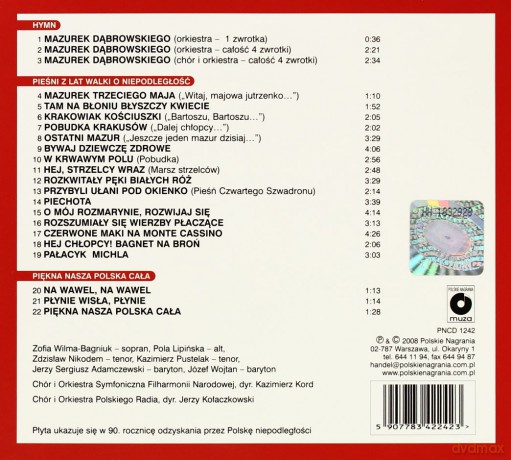Mazurek Dąbrowskiego - Hymn Polski i pieśni patriotyczne (digipack) [CD]