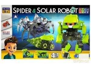 Zestaw Naukowy Robot Solarny Zestaw 4 w 1 + Pająk