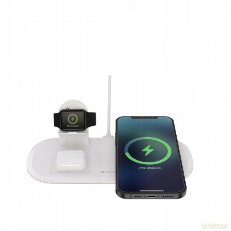 Devia ładowarka indukcyjna Smart 3w1 biała