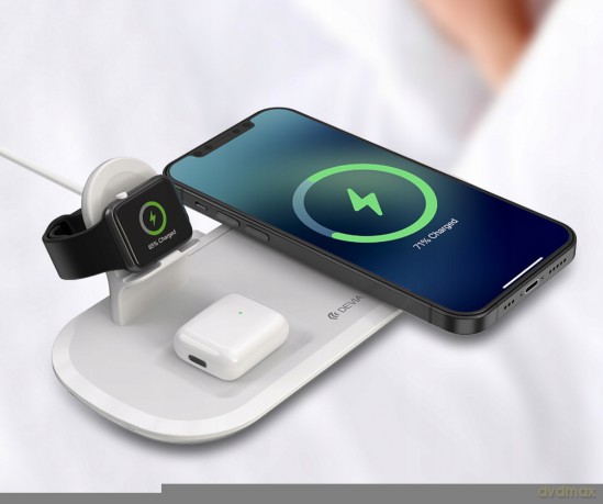 Devia ładowarka indukcyjna Smart 3w1 biała