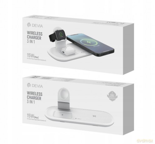 Devia ładowarka indukcyjna Smart 3w1 biała