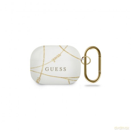Guess Airpods Pro etui GUACAPTPUCHWH białe Gold Chain Collection