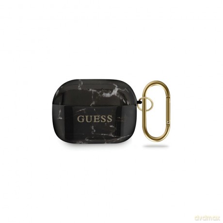 Guess Airpods Pro etui GUACAPTPUMABK czarne Marble Collection