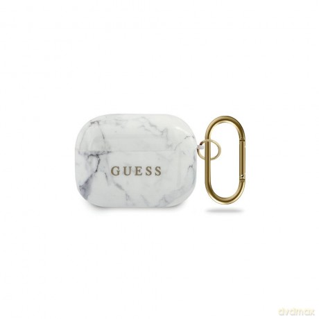 Guess Airpods Pro etui GUACAPTPUMAWH białe Marble Collection
