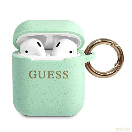 Guess Airpods Pro etui GUACCSILGLGN zielone Silicone Glitter