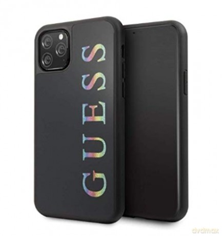 Guess iPhone 11 Pro Max GUHCN65LGMLBK czarny hard case Glitter Logo
