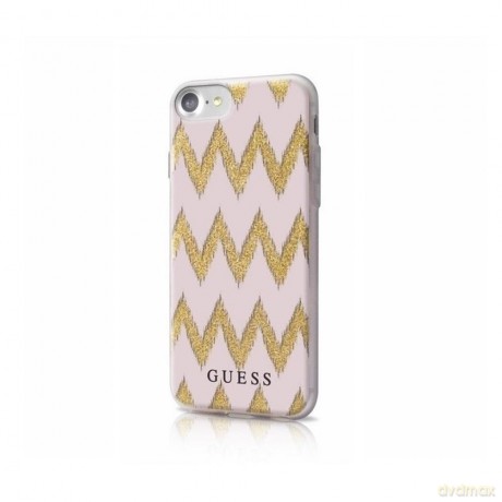 Guess iPhone 7/ iPhone 8 GUHCP7CGPI różowe hard case Ethnic Chic Chevron 3D