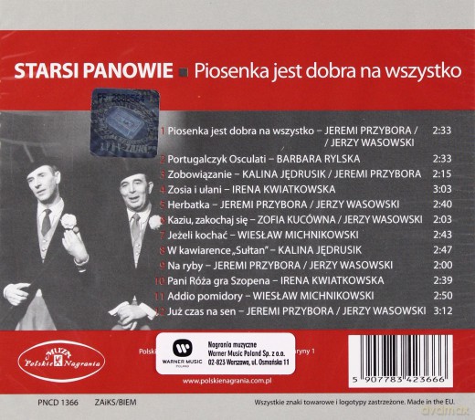 Starsi Panowie: Piosenka jest dobra na wszystko (digipack) [CD]