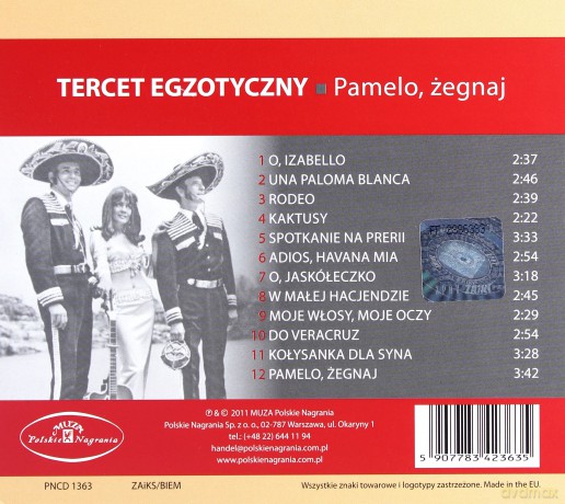 Tercet Egzotyczny: Pamelo żegnaj [CD]