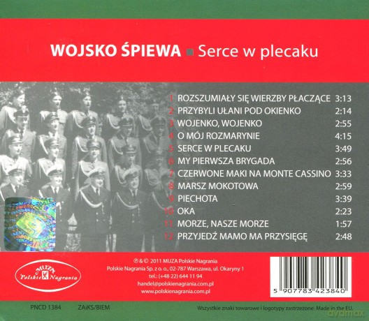 Wojsko śpiewa - Serce w plecaku (digipack) [CD]