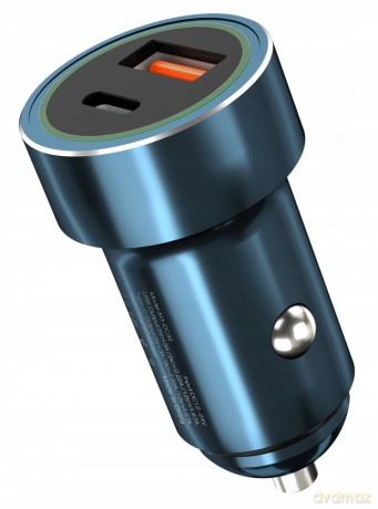 XO Ładowarka samochodowa CC32 2USB PD USB-C/ USB-A niebieska