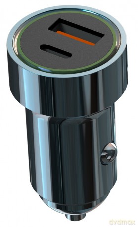 XO Ładowarka samochodowa CC32 2USB PD USB-C/ USB-A niebieska