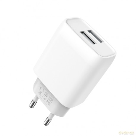 XO Ładowarka sieciowa L57 biała 2USB 2,4A
