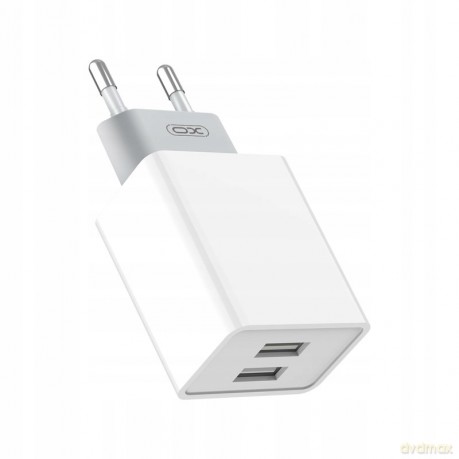 XO Ładowarka sieciowa L65 plus kabel 8-pin biała 2USB 2,4A