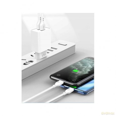 XO Ładowarka sieciowa L65 plus kabel 8-pin biała 2USB 2,4A