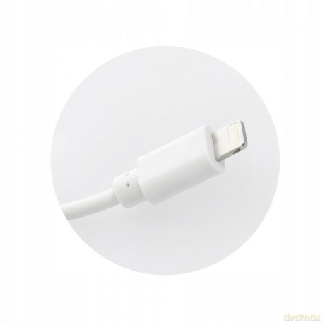 XO Ładowarka sieciowa L73 plus kabel 8-pin biała 1USB 2,4A
