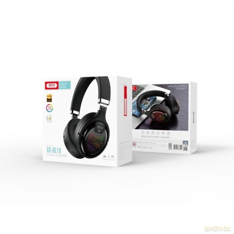 XO Słuchawki bluetooth BE18 czarne nauszne