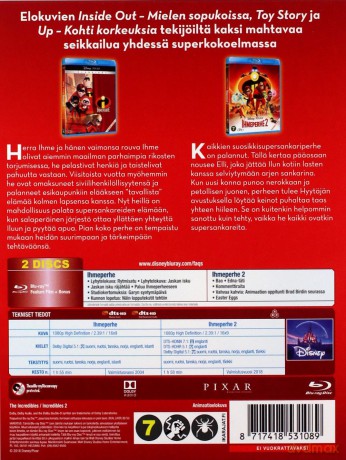 The Incredibles 1-2 (Iniemamocni 1-2) (Disney) [2xBlu-Ray]