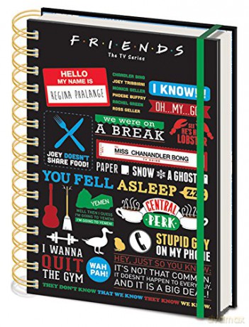 Friends (Infographic) A5 Notes (Przyjaciele)