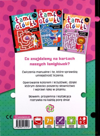 Łamigłówki bystrej główki. 7+ [KSIĄŻKA]