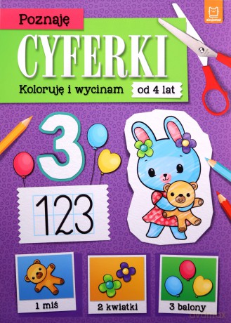 Poznaję cyferki. Koloruję i wycinam - Olga Kłodnicka [KSIĄŻKA]
