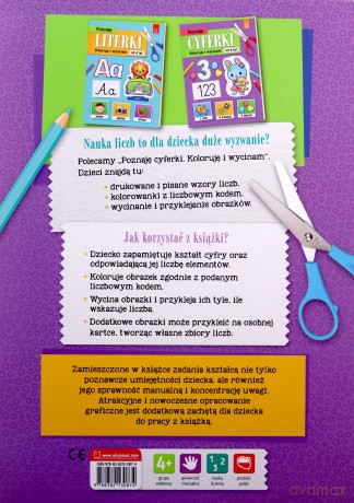 Poznaję cyferki. Koloruję i wycinam - Olga Kłodnicka [KSIĄŻKA]