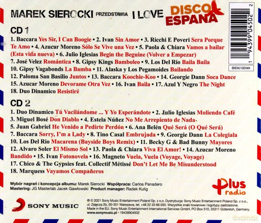 Marek Sierocki Przedstawia: I Love Disco Espana [2CD]