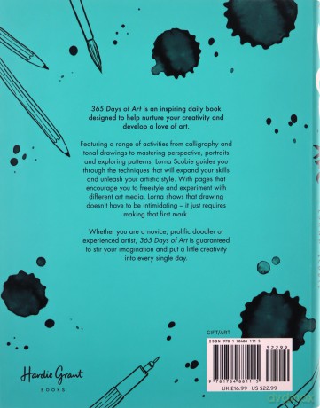 365 Days of Art: A Creative Exercise for Every Day of the Year (Adult Art Activity and Colouring Book) [KSIĄŻKA]