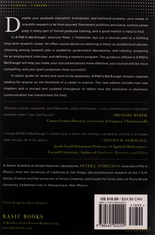 A PhD Is Not Enough!: A Guide to Survival in Science - Peter J. Feibelman [KSIĄŻKA]