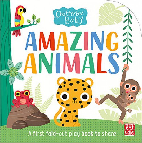 Amazing Animals: Fold-out tummy time book (Chatterbox Baby) [KSIĄŻKA]