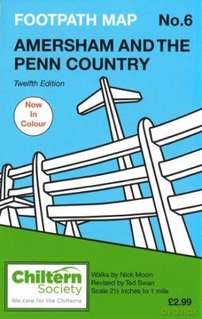 Chiltern Society Footpath Map No. 6 - Amersham and the Penn Country (Chiltern Society Footpath Maps) - Nick Moon [KSIĄŻKA]