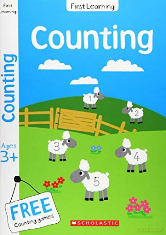Counting workbook for Ages 3-5: This preschool activity book includes a free counting game and rewards certificate (Scholastic First Learning) - Charlotte King [KSIĄŻKA]