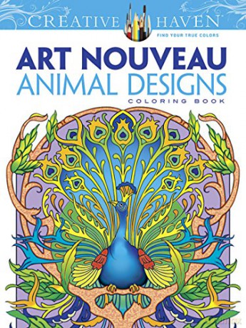 Creative Haven Art Nouveau Animal Designs Coloring Book (Creative Haven Coloring Books) - Marty Noble [KSIĄŻKA]