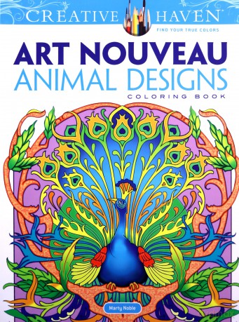 Creative Haven Art Nouveau Animal Designs Coloring Book (Creative Haven Coloring Books) - Marty Noble [KSIĄŻKA]