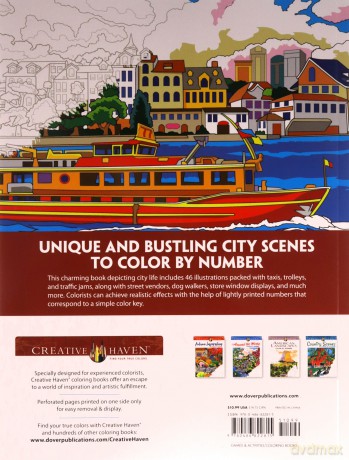 Creative Haven City Sights Color By Number - George Toufexis [KSIĄŻKA]