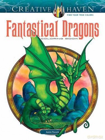 Creative Haven Fantastical Dragons Coloring Book - Aaron Pocock [KSIĄŻKA]