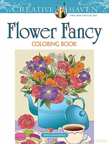 Creative Haven Flower Fancy Coloring Book - Jessica Mazurkiewicz [KSIĄŻKA]