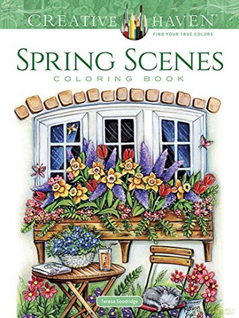 Creative Haven Spring Scenes Coloring Book - Teresa Goodridge [KSIĄŻKA]