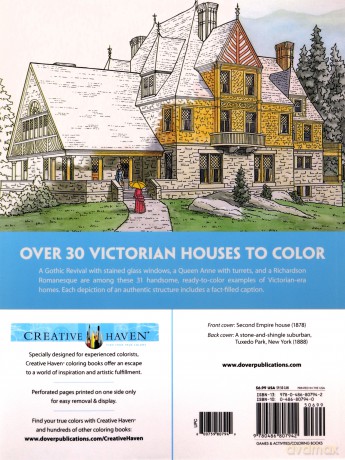 Creative Haven Victorian Houses Architecture Coloring Book - A. G. Smith [KSIĄŻKA]