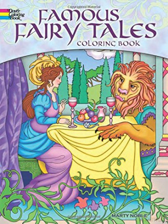 Famous Fairy Tales Coloring Book (Dover Coloring Books) - Marty Noble [KSIĄŻKA]