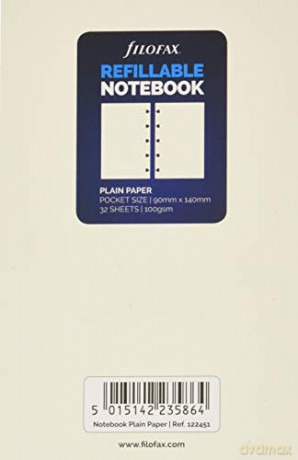 Filofax Pocket Notebook Plain Paper Refi [KSIĄŻKA]